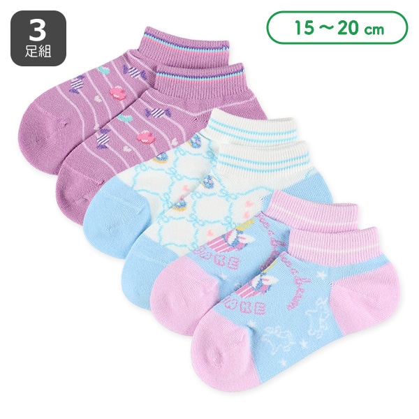 3足組キッズローカットソックス(スイーツ)