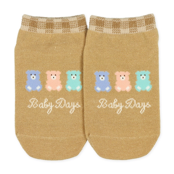 3足組キッズローカットソックス（くま）