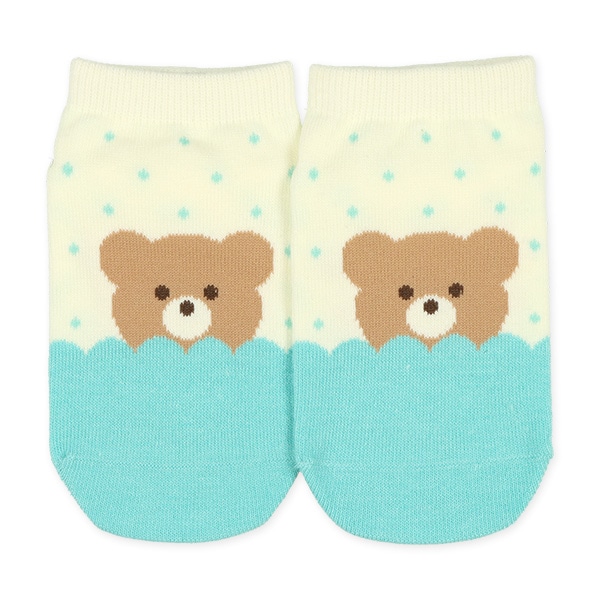 3足組キッズローカットソックス（くま）
