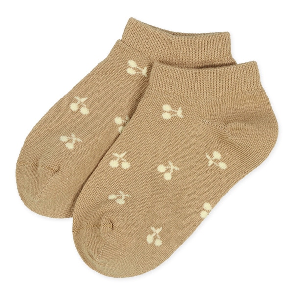 3足組キッズローカットソックス（チェックチェリー）