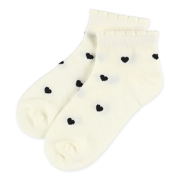 3足組キッズローカットソックス（ハート）