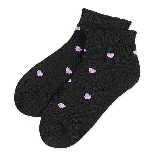 3足組キッズローカットソックス（ハート）