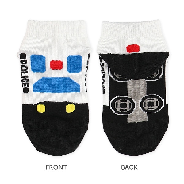 3足組キッズローカットソックス（パトカー・電車・消防車）