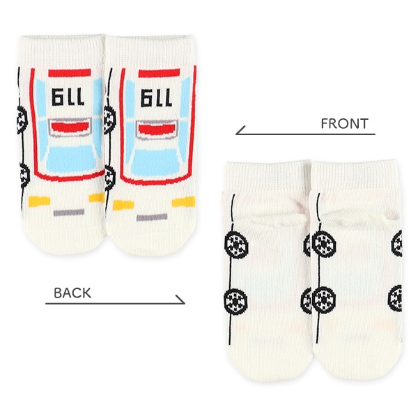 3足組キッズローカットソックス（のりもの）