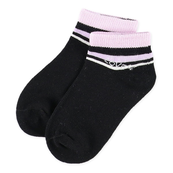 3足組キッズローカットソックス（ロゴ・ガール）
