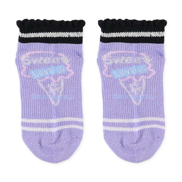 3足組キッズローカットソックス（ロゴ・ガール）