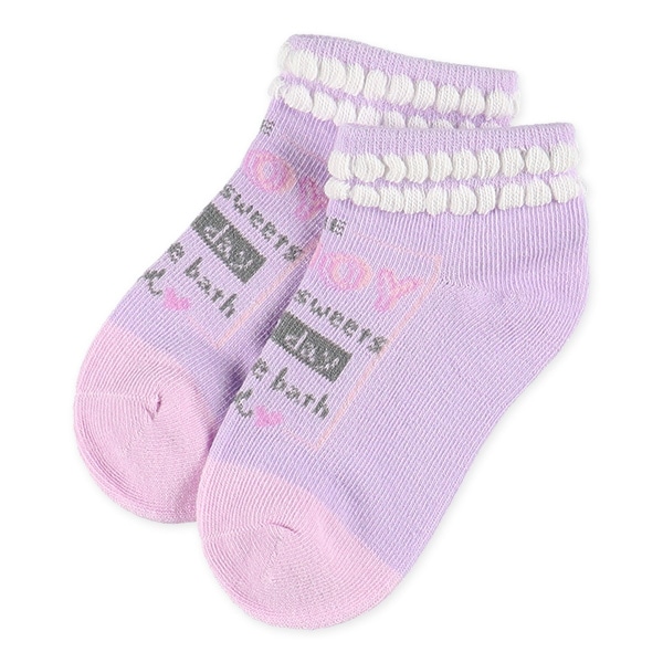 3足組キッズローカットソックス（ロゴ・ガール）