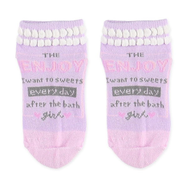 3足組キッズローカットソックス（ロゴ・ガール）