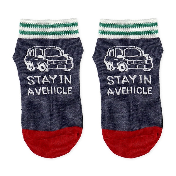 3足組キッズローカットソックス（くるま）