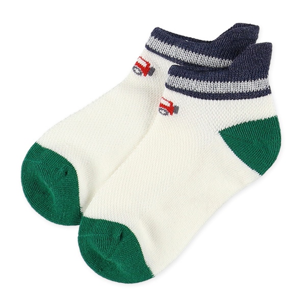 3足組キッズローカットソックス（くるま）