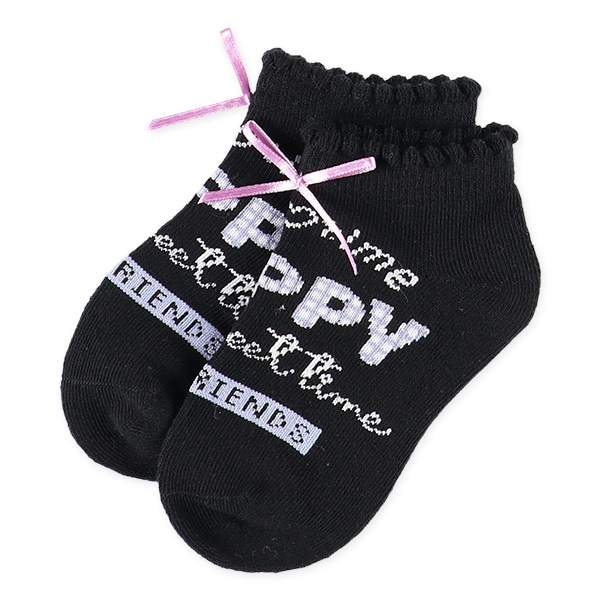 3足組キッズローカットソックス（ロゴリボン）