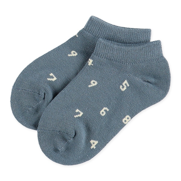 3足組キッズローカットソックス（数字総柄）