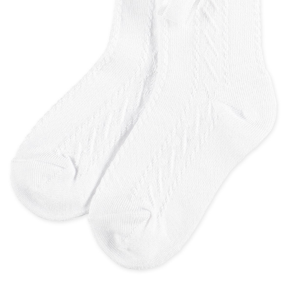 キッズクルーソックス（ホワイト・フロートレース）
