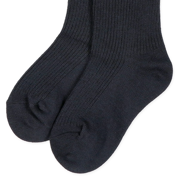 3足組キッズクルーソックス（リブネイビー）