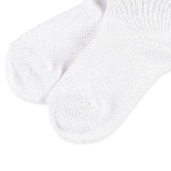 3足組キッズローカットソックス（ホワイト無地）