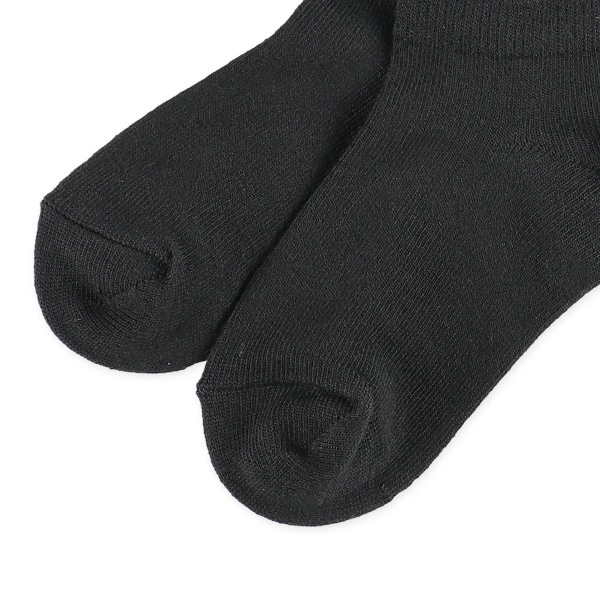 3足組キッズローカットソックス（ブラック無地）