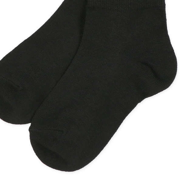 3足組キッズアンクルソックス（ブラック無地）