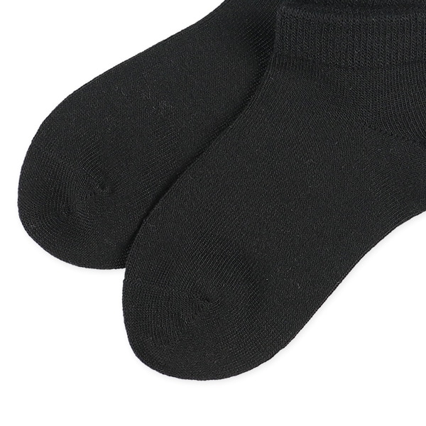 3足組キッズローカットソックス（ブラック無地）