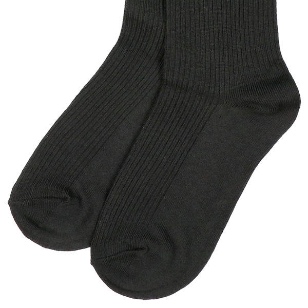 3足組キッズハイソックス（リブブラック）