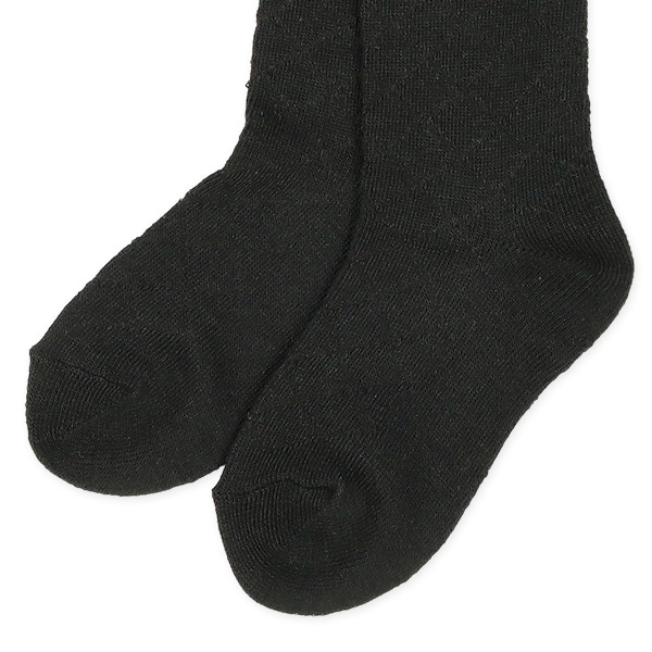 キッズハイソックス（ブラック・ダックピコット）