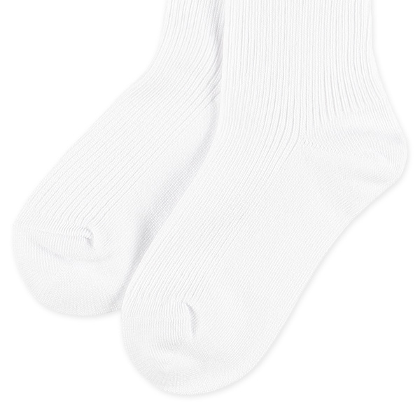 3足組キッズハイソックス（リブホワイト）