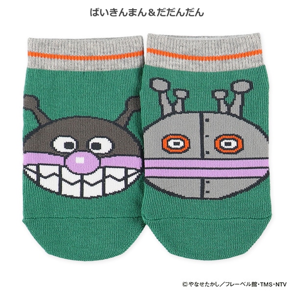 キッズローカットソックス（アンパンマン・左右異柄）