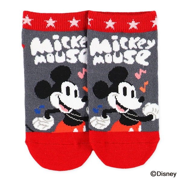 3足組キッズローカットソックス（ミッキーマウス）