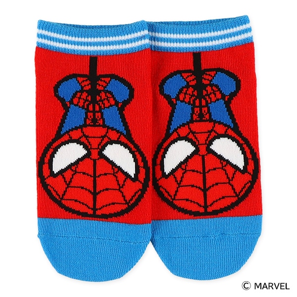 3足組キッズローカットソックス（スパイダーマン）