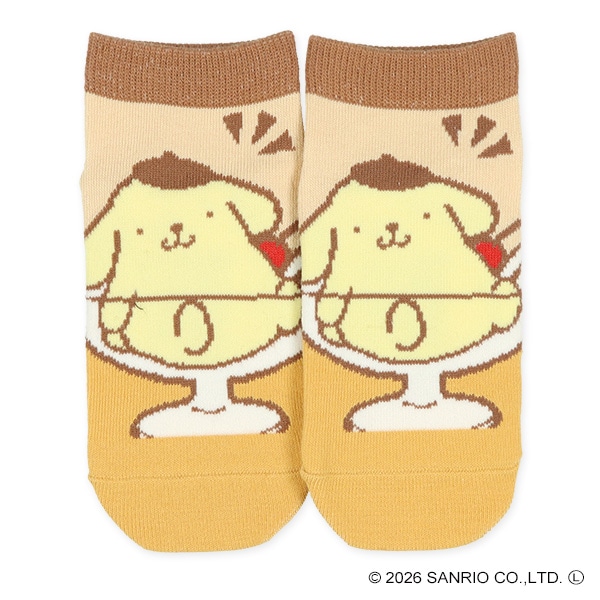 3足組キッズローカットソックス（ポムポムプリン）