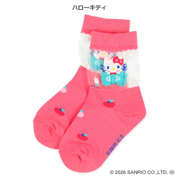 キッズクルーソックス（シアー・サンリオキャラクターズ）