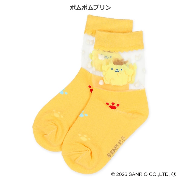 キッズクルーソックス（シアー・サンリオキャラクターズ）