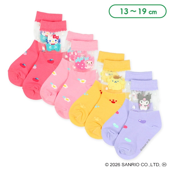 キッズクルーソックス（シアー・サンリオキャラクターズ）