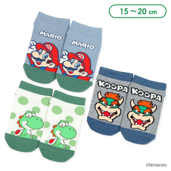 キッズローカットソックス（スーパーマリオ）