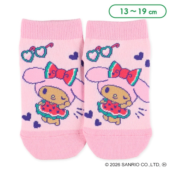 キッズローカットソックス（日焼けマイメロディ）