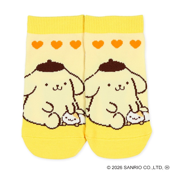 3足組キッズローカットソックス（ポムポムプリン）