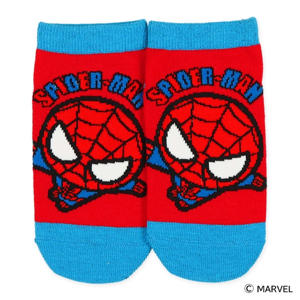 3足組キッズローカットソックス（スパイダーマン）