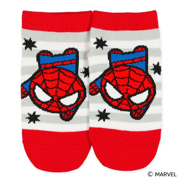 3足組キッズローカットソックス（スパイダーマン）