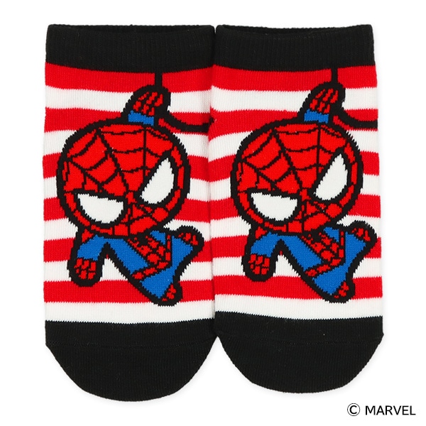 3足組キッズローカットソックス（スパイダーマン）