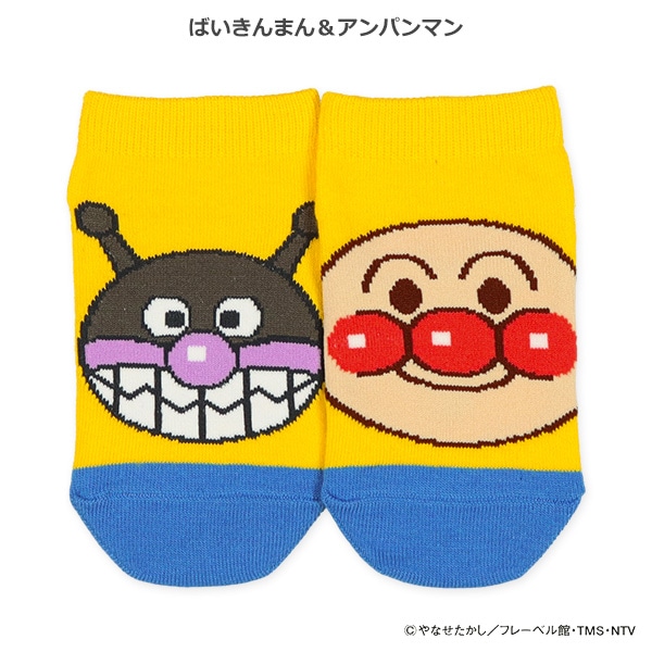 キッズローカットソックス（アンパンマン・左右異柄）