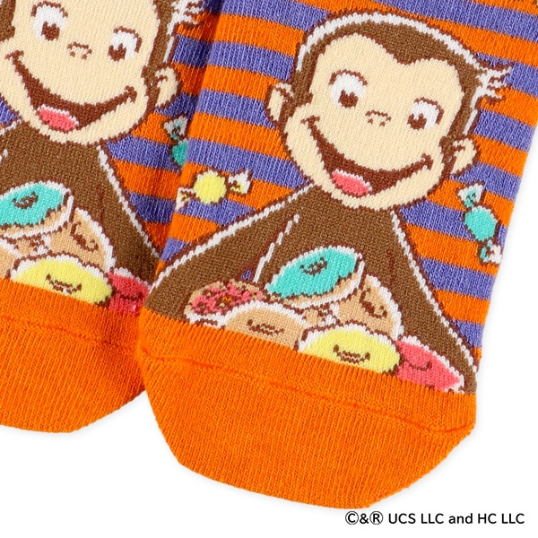 キッズローカットソックス（おさるのジョージ・ハロウィン）