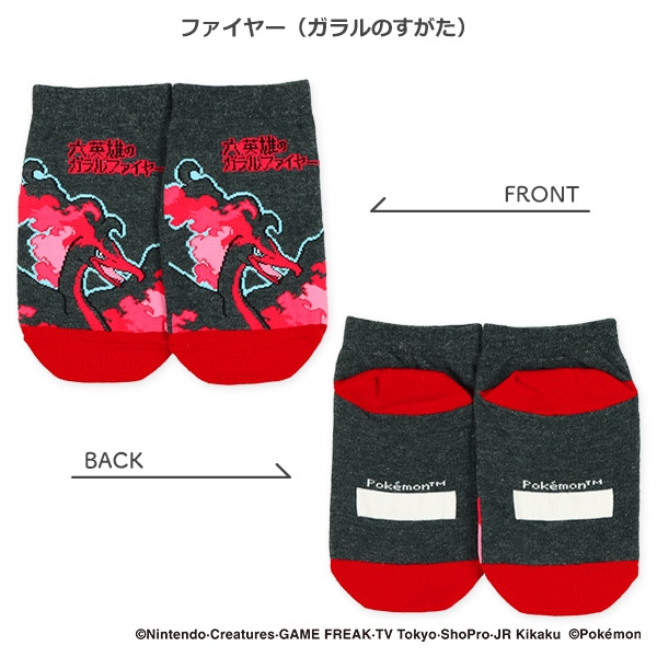 キッズローカットソックス（ファイヤー・テラパゴス・メガリザードンY）