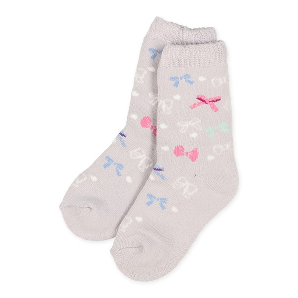 2足組あったかパイルキッズクルーソックス（ゆめかわ）