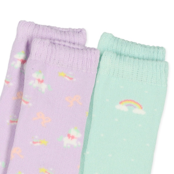 2足組あったかパイルキッズハイソックス（ゆめかわ）