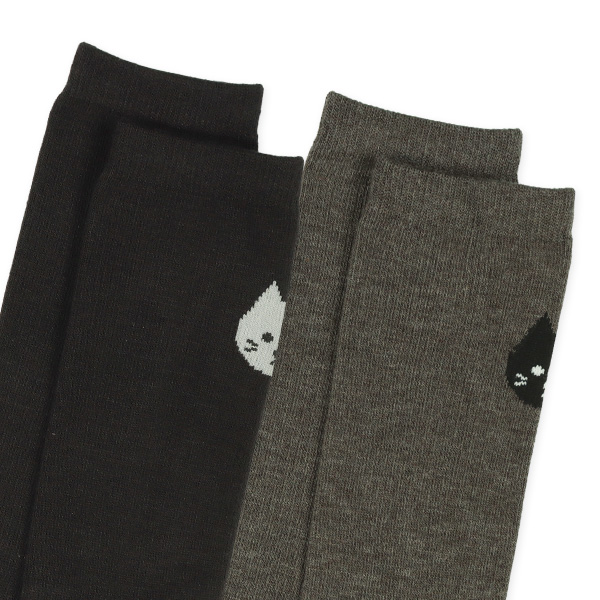 HOTWRAP）2足組キッズハイソックス（ねこワンポイント）