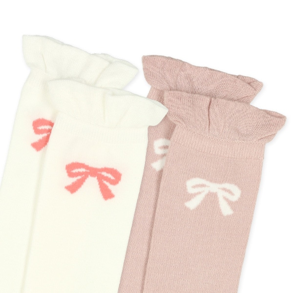 HOTWRAP）2足組キッズハイソックス（リボン）