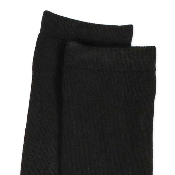 HOTWRAP）2足組キッズハイソックス（ブラック無地）
