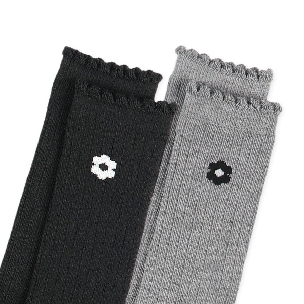 HOTWRAP）2足組キッズハイソックス（花）