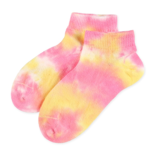 3足組キッズローカットソックス（タイダイ染め）