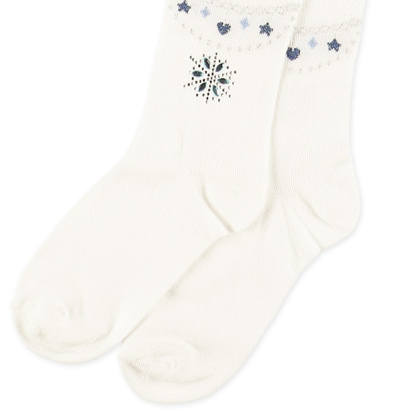 キッズタイツ（雪柄ラインストーン）