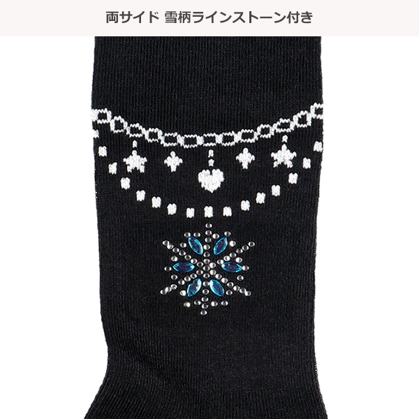 キッズタイツ（雪柄ラインストーン・アンクレット）